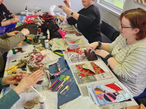 Trowbridge Museum Collaborates with Community for Inspirational Patchwork Session vibrant patches destined for the West of England Festival of Textiles (WEFT) summer exhibition