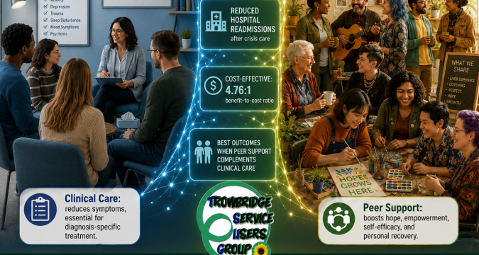 Why Peer Support Matters: What the Science Says At Trowbridge Service Users Group, we are proud to provide a welcoming, peer-led community where people can connect with others who have lived experience of mental health challenges.
